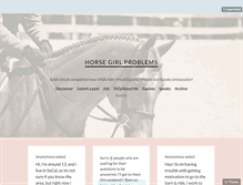 Tablet Screenshot of horsegirlproblems.com